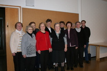 Lottaperinneyhdistys 2009, jäsentapaaminen  Seurakuntakodin takkahuoneessa